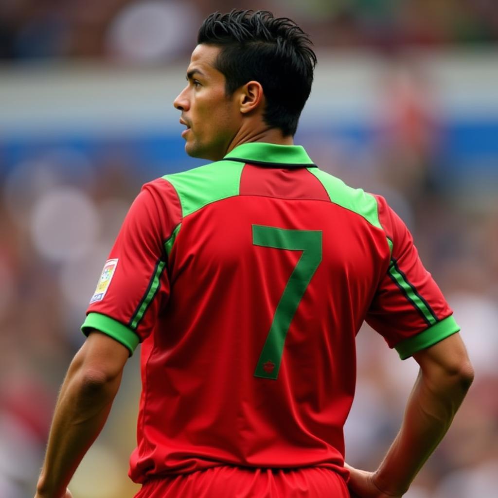 Cristiano Ronaldo wearing the Portugal national team jersey during the 2006 World Cup.