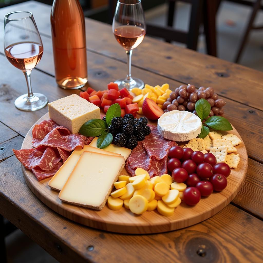 Rosé Wine and Charcuterie Board for Ladies Night