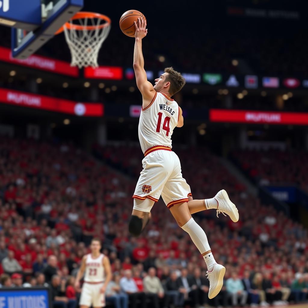 Ryan Weiss taking a jump shot