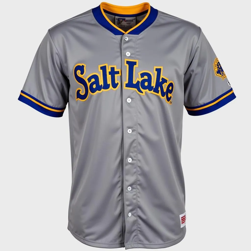 Salt Lake Bees road gray jersey with &quot;Salt Lake&quot; lettering