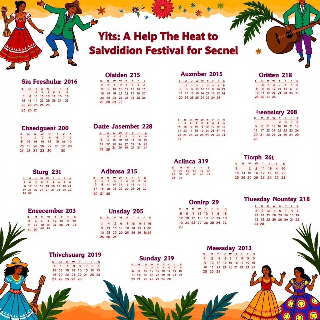 Salvadoran Festival Calendar