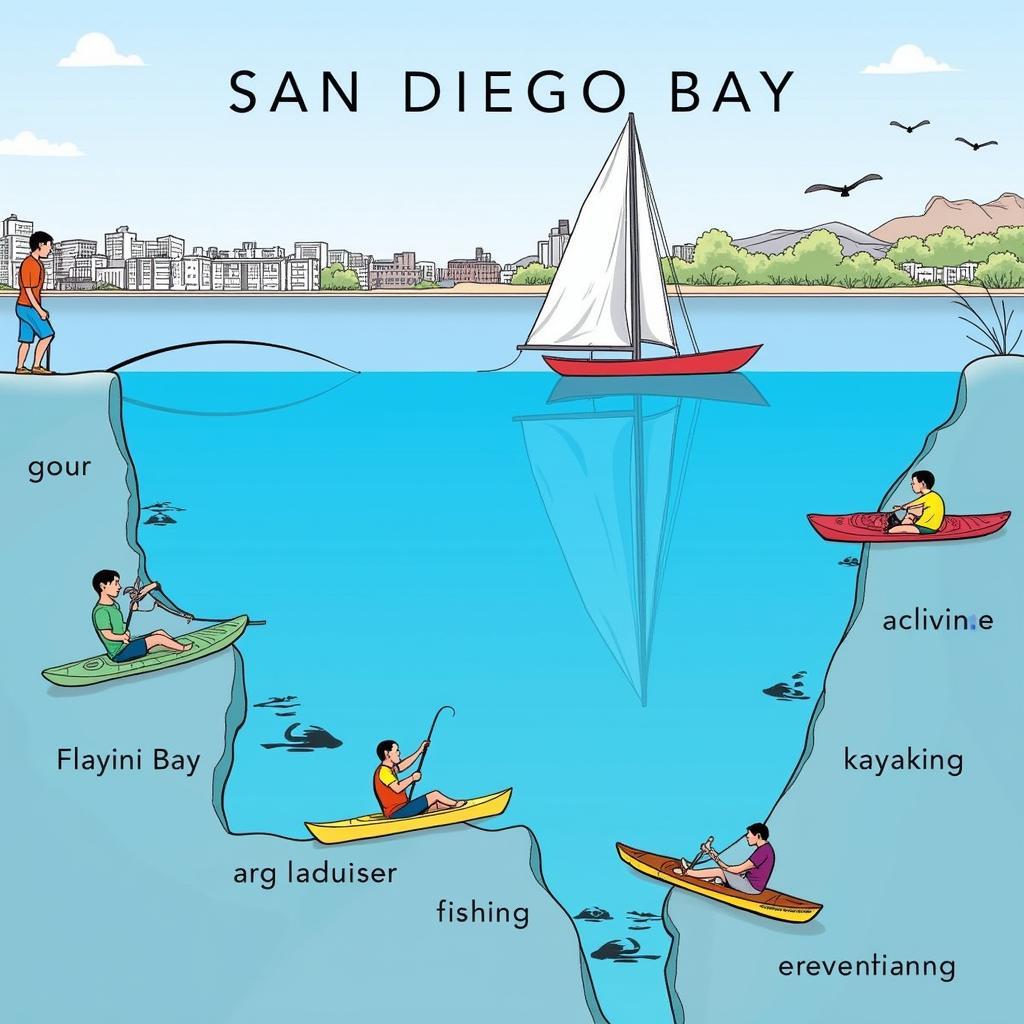 Various Activities on San Diego Bay Utilizing Depth Chart