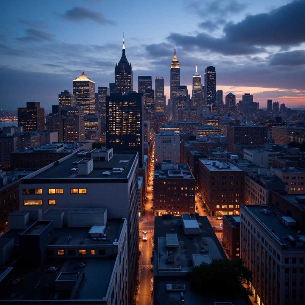 San Francisco cityscape with 321 Florida Street highlighted