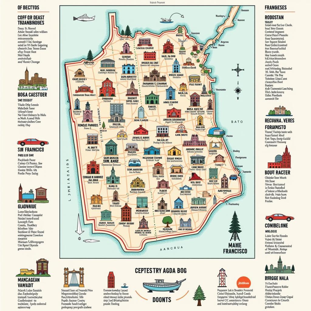 San Francisco Neighborhood Map Poster