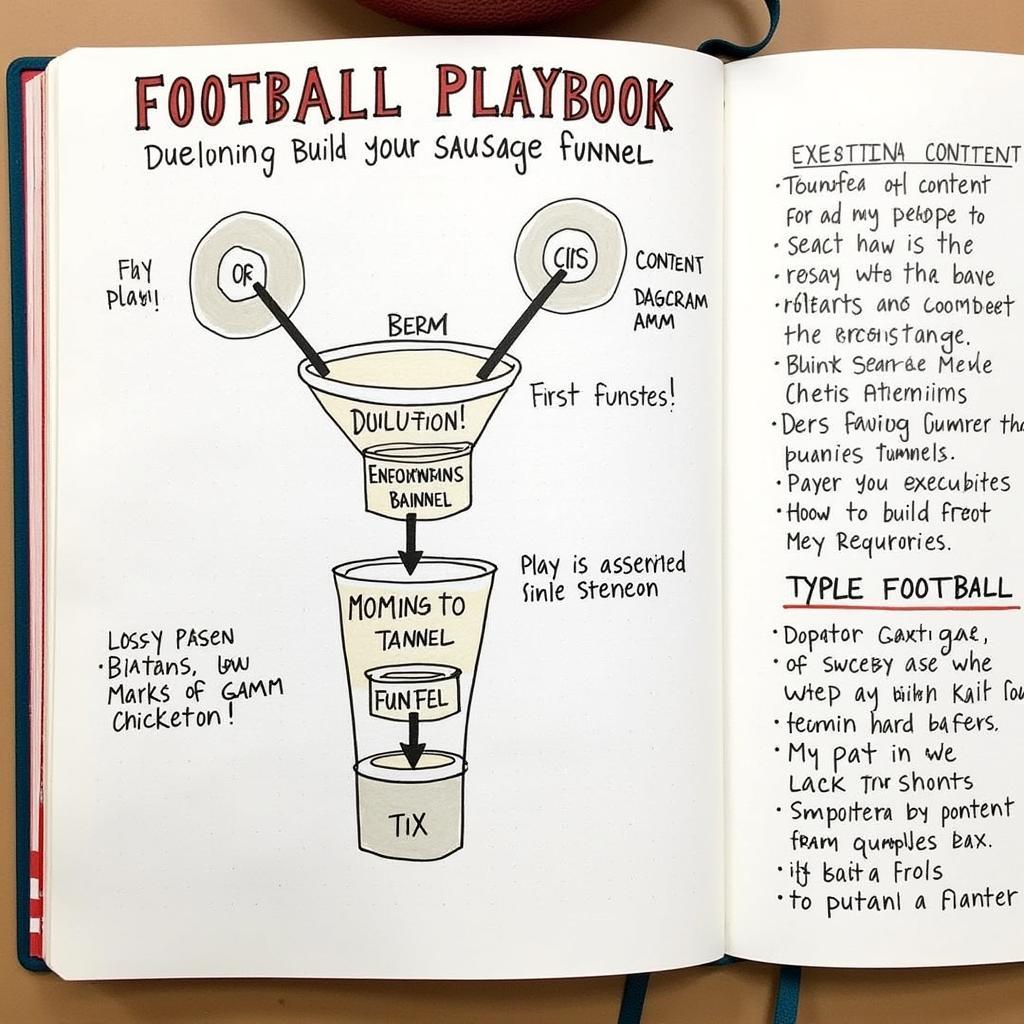 Sausage Funnel Content Creation Steps Visualized as a Football Playbook