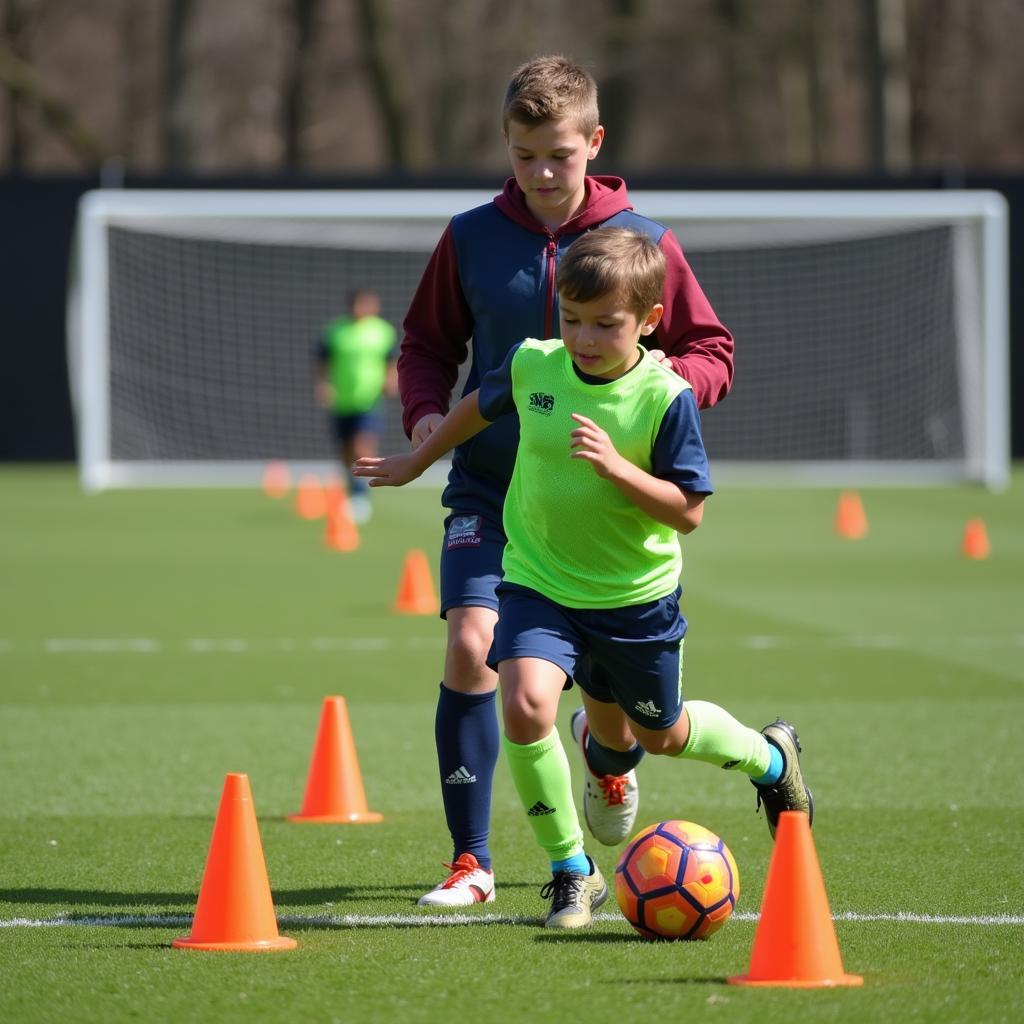 Scranton Soccer Player Individual Training: Focus and Determination