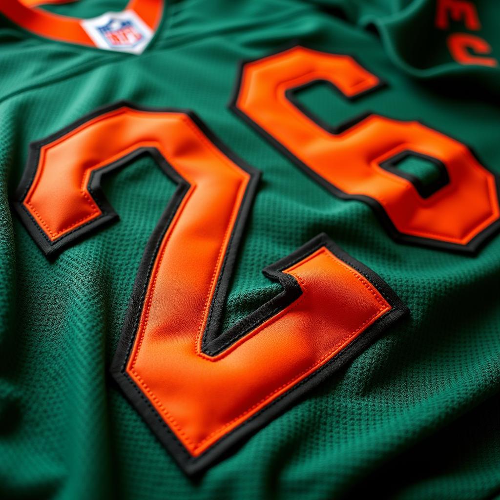 Close-up of a Sean Taylor Miami Hurricanes jersey