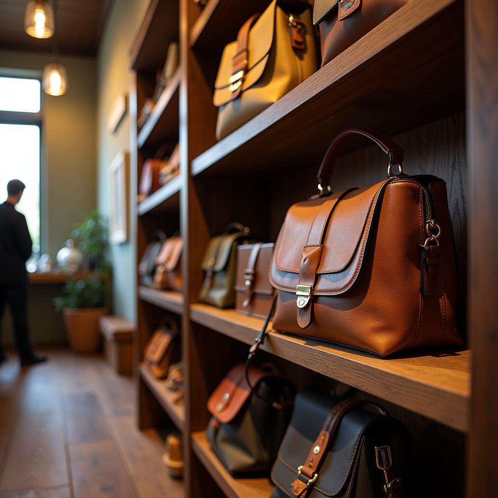 Seattle bag on display in a local boutique