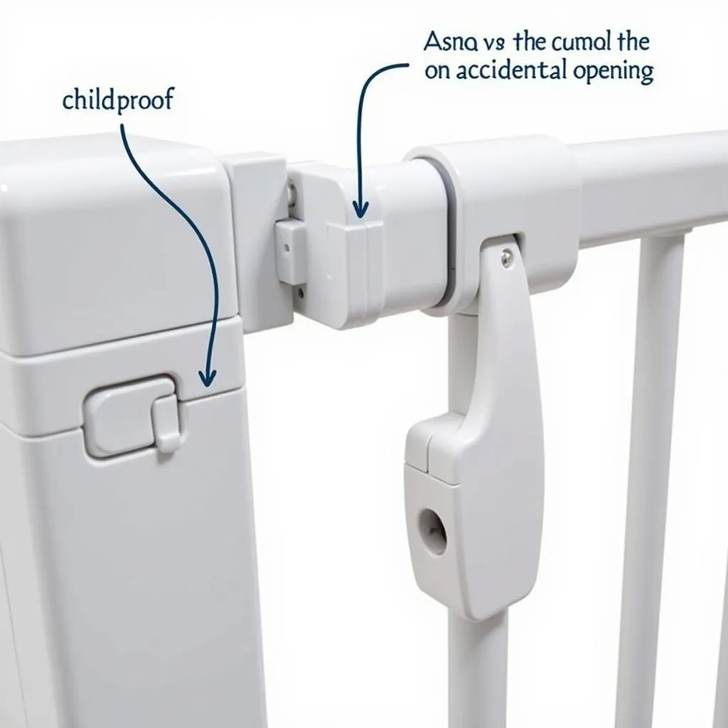 Close-up of Secure Locking Mechanism on a Portable Gate