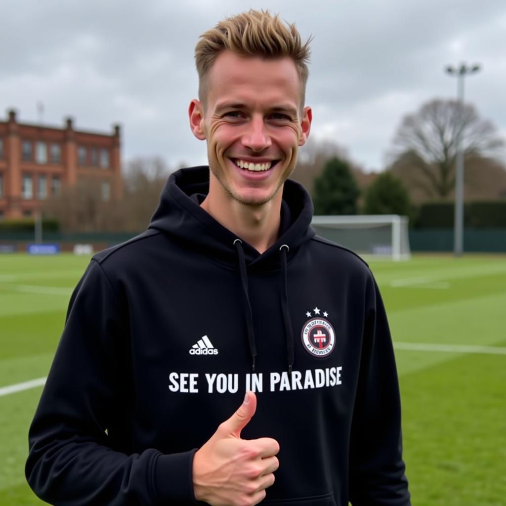 Frenkie de Jong wearing See You in Paradise Hoodie