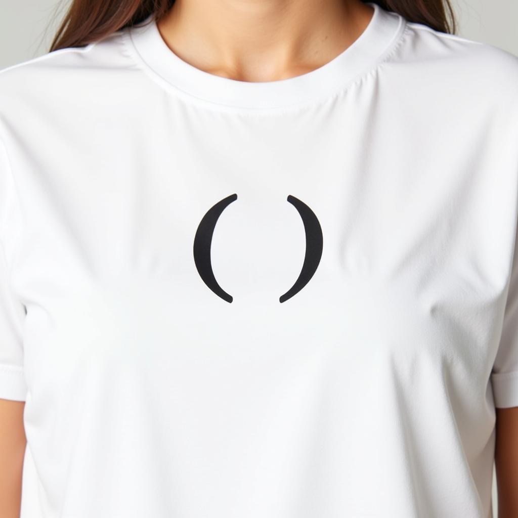 White T-shirt with a semicolon design