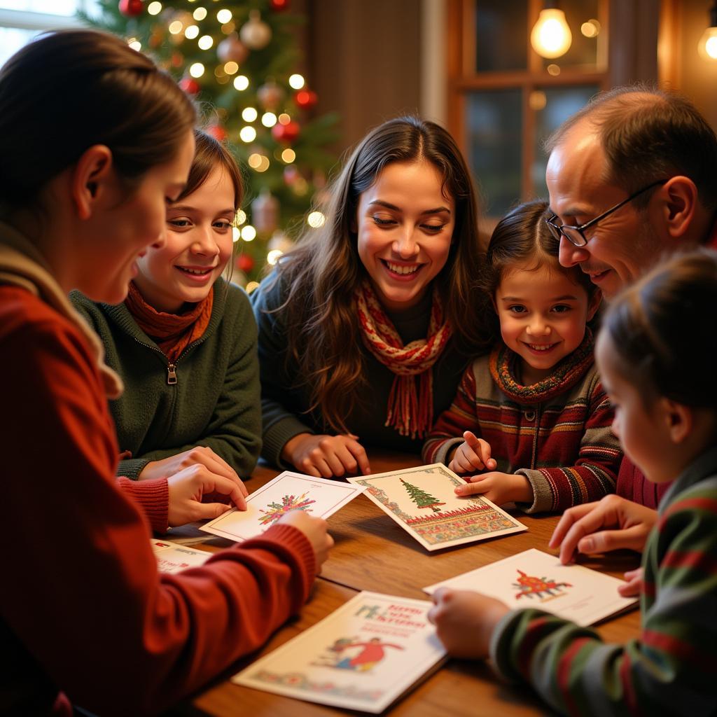 Sharing Native Indian Christmas Cards with Loved Ones