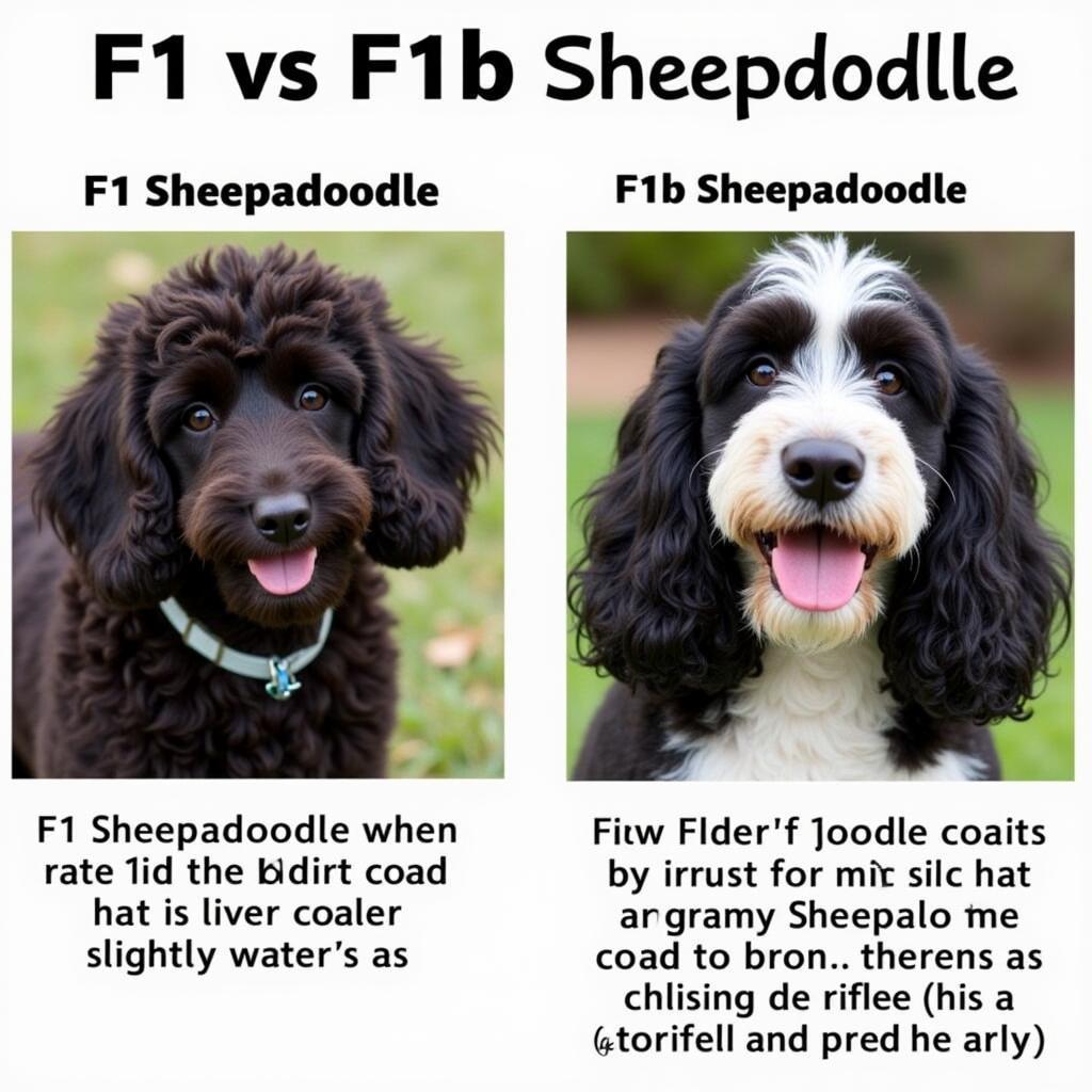 Comparing Sheepadoodle generations F1 and F1b