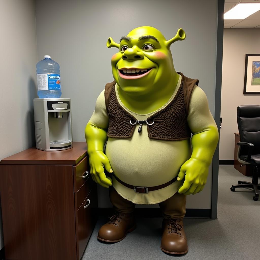 Shrek Cut Out Brightening Up the Office