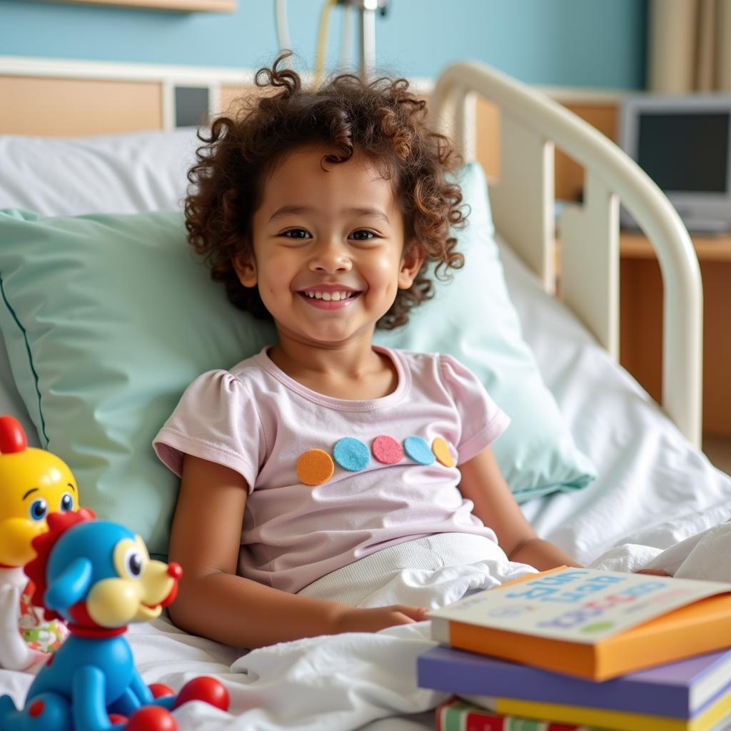 Child smiling inside the Shriners Hospital