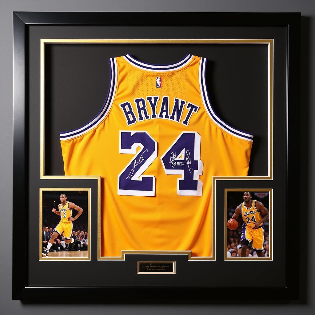 Framed Signed Kobe Bryant Jersey in a Display Case