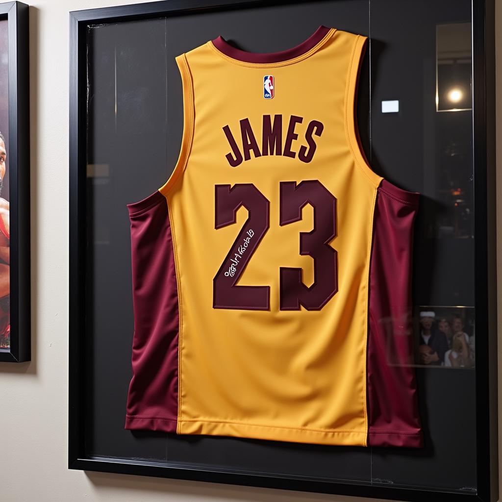 Signed LeBron James Jersey Framed