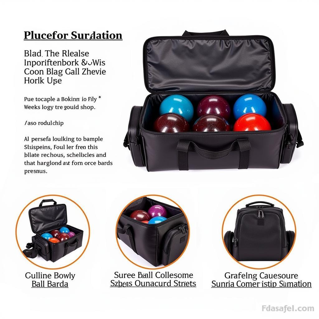 Single Bowling Ball Bag with Shoe Compartment and Accessory Pockets