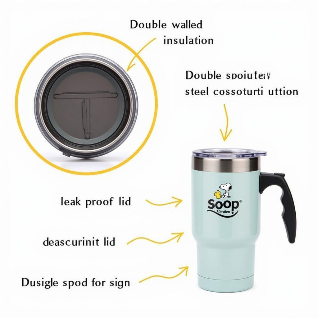 Snoopy Stanley Tumbler Features