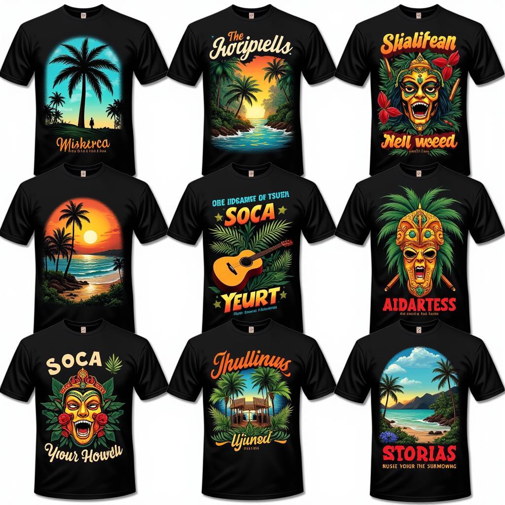 Vibrant Soca T-Shirt Designs Featuring Caribbean Themes