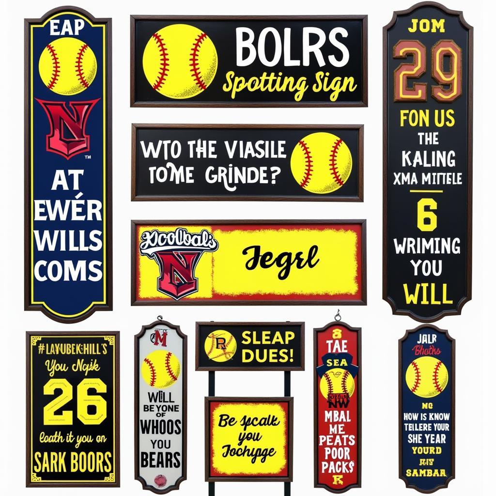 Softball Door Sign Ideas