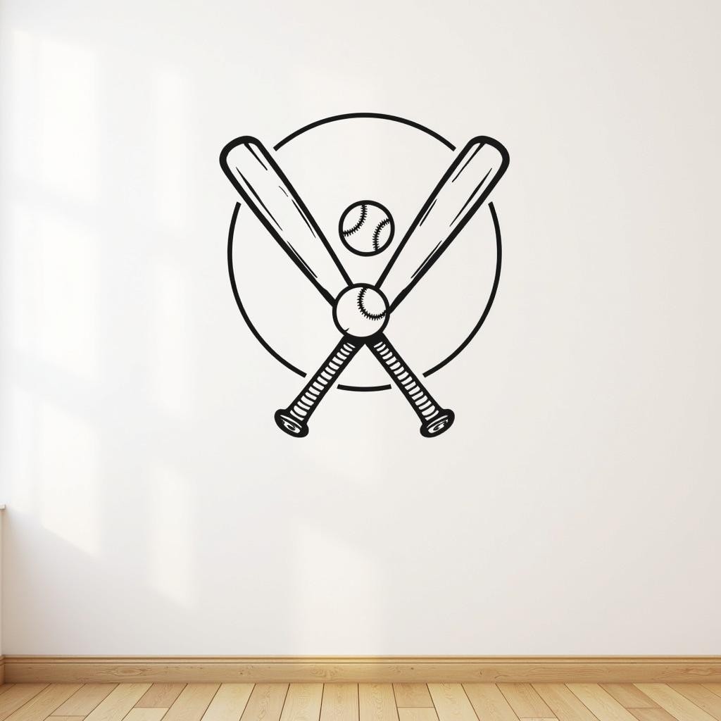 Softball Equipment Wall Decal