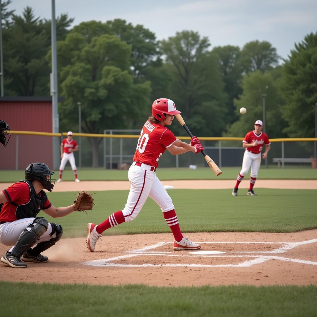 Softball Game Action