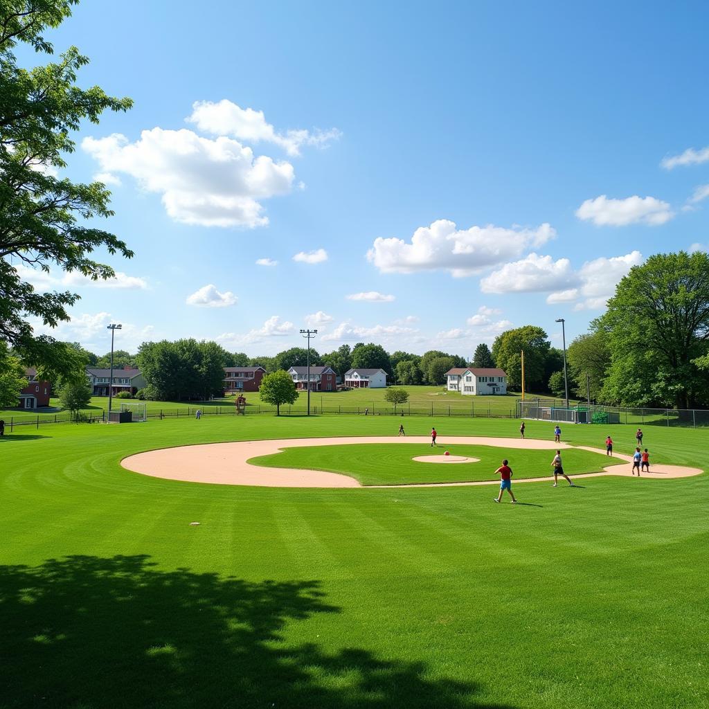 Youth baseball fields in South Hill