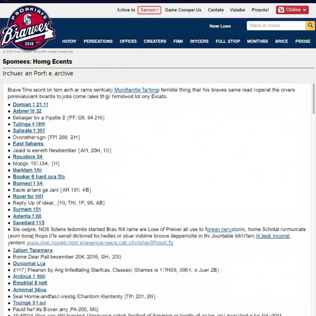 Spokane Braves' past season's schedules