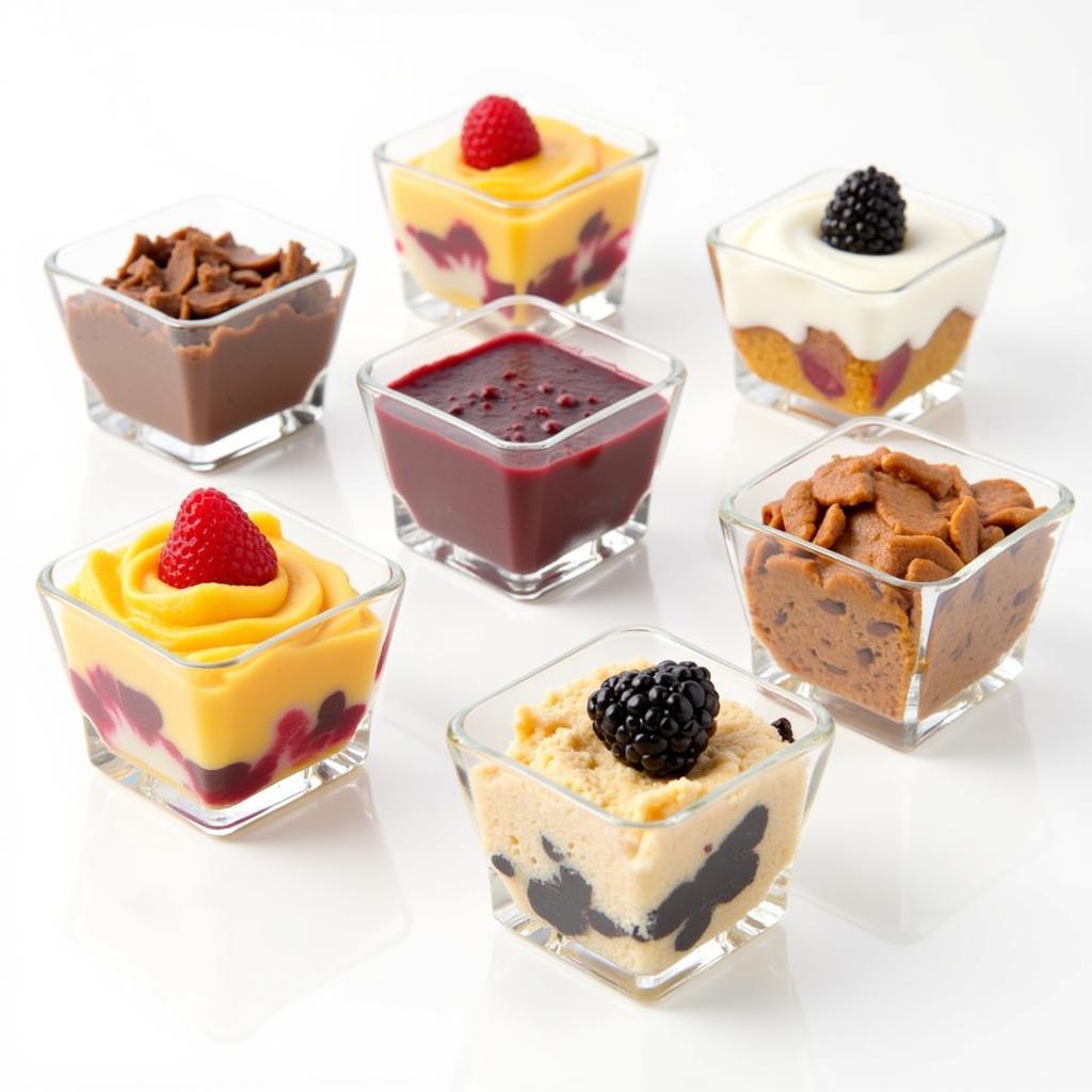 Assortment of Square Dessert Cups