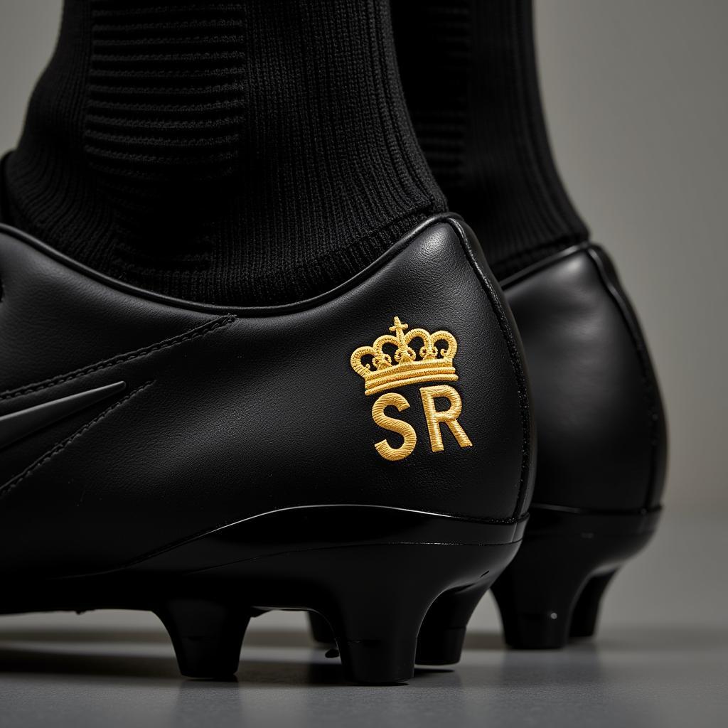 Custom Football Boots with SR Royal Embroidery