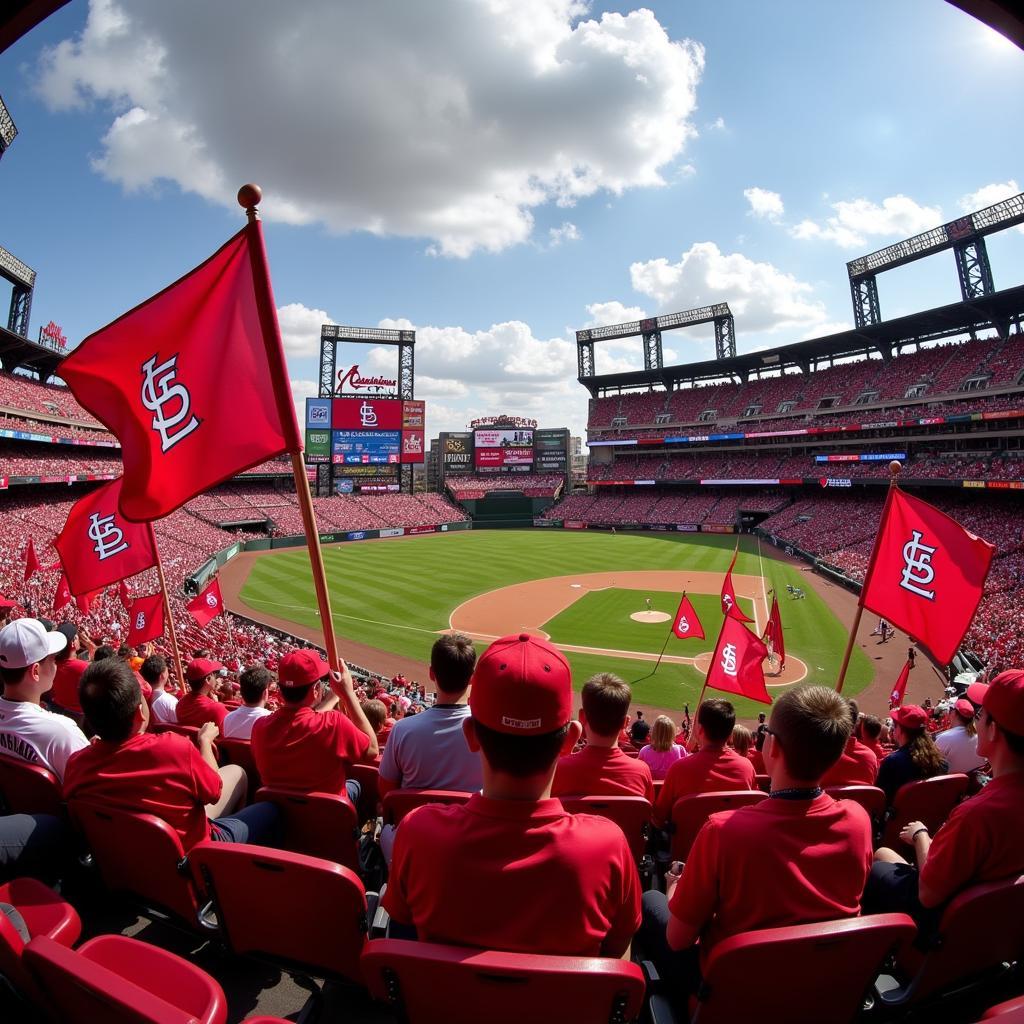 St. Louis Cardinals Flag at Busch Stadium