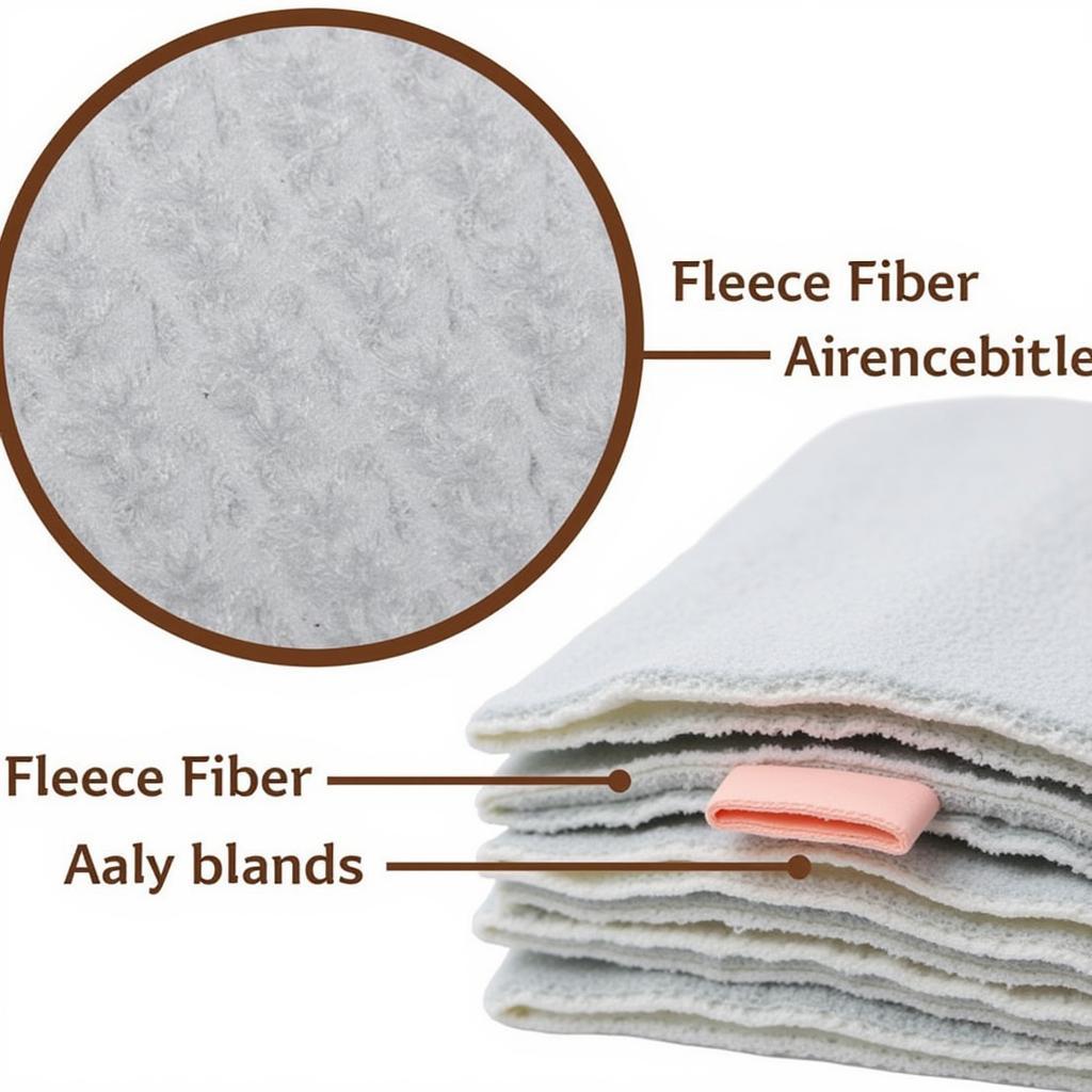 Microscopic view of fleece fibers