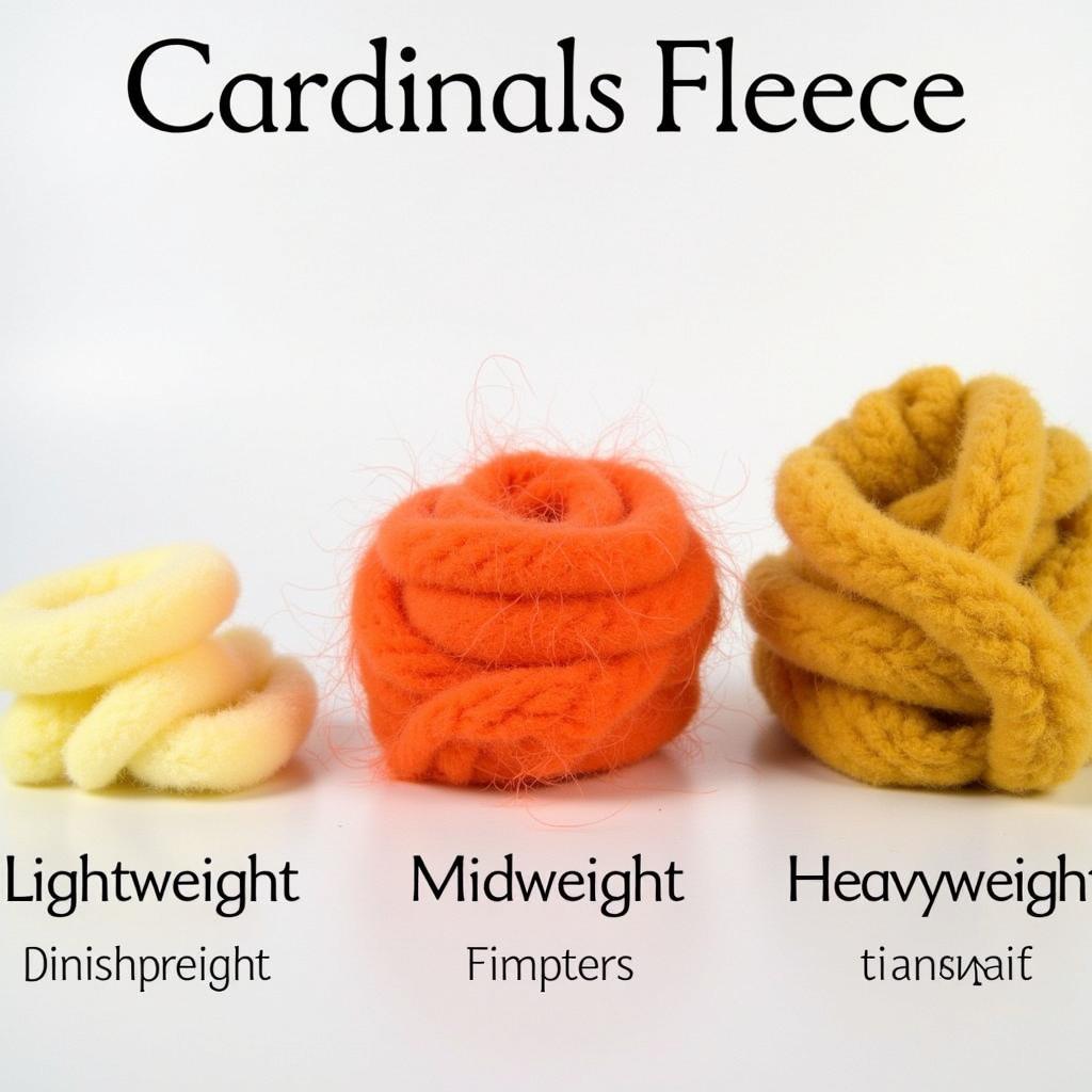 Comparing different weights of St. Louis Cardinals fleece