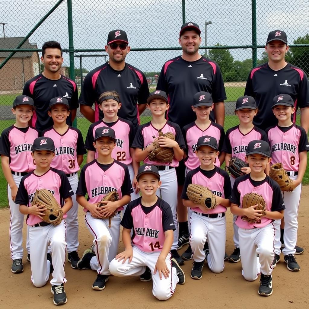 A St. Louis Park youth baseball team poses for a photo