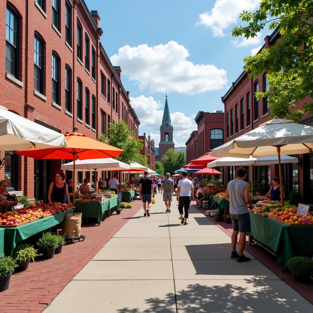 Soulard Farmers Market and Street Scene in St. Louis