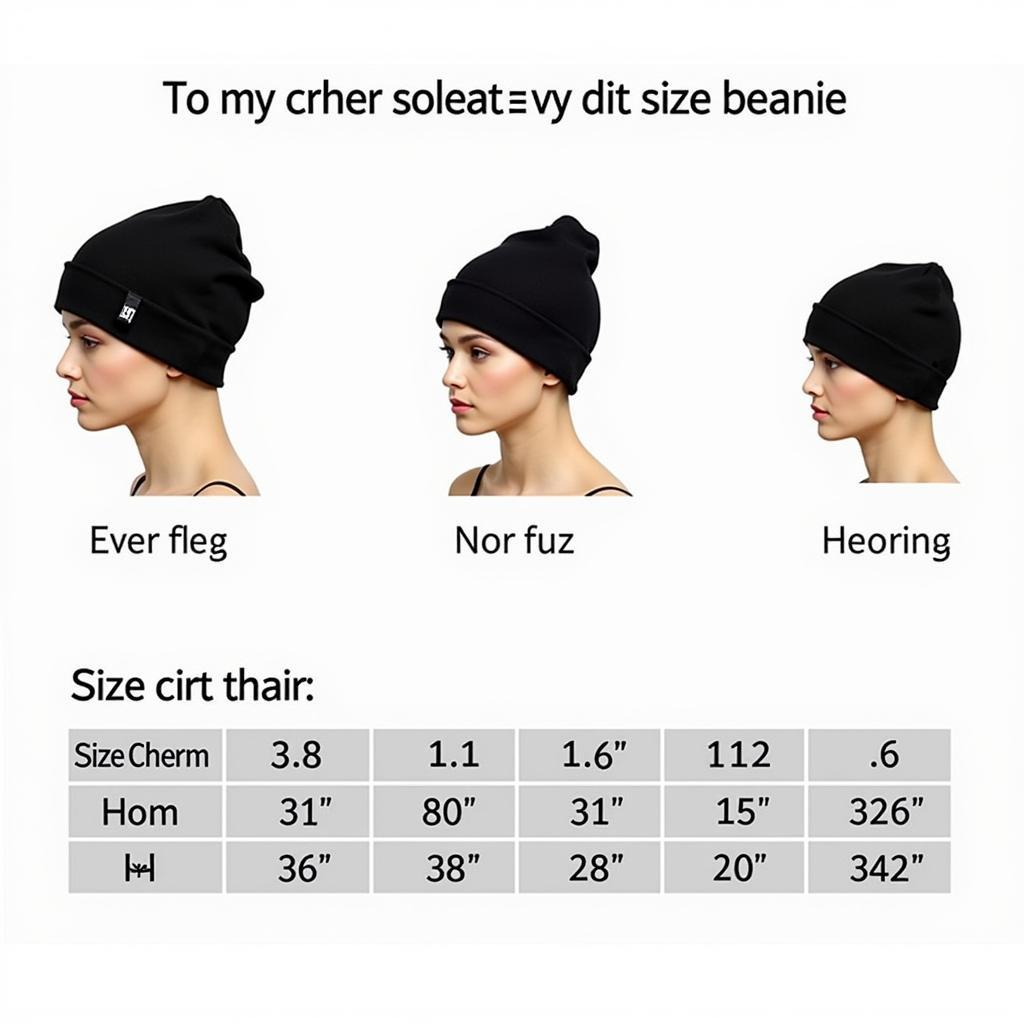 St. Patrick's Day Beanie Sizing Chart