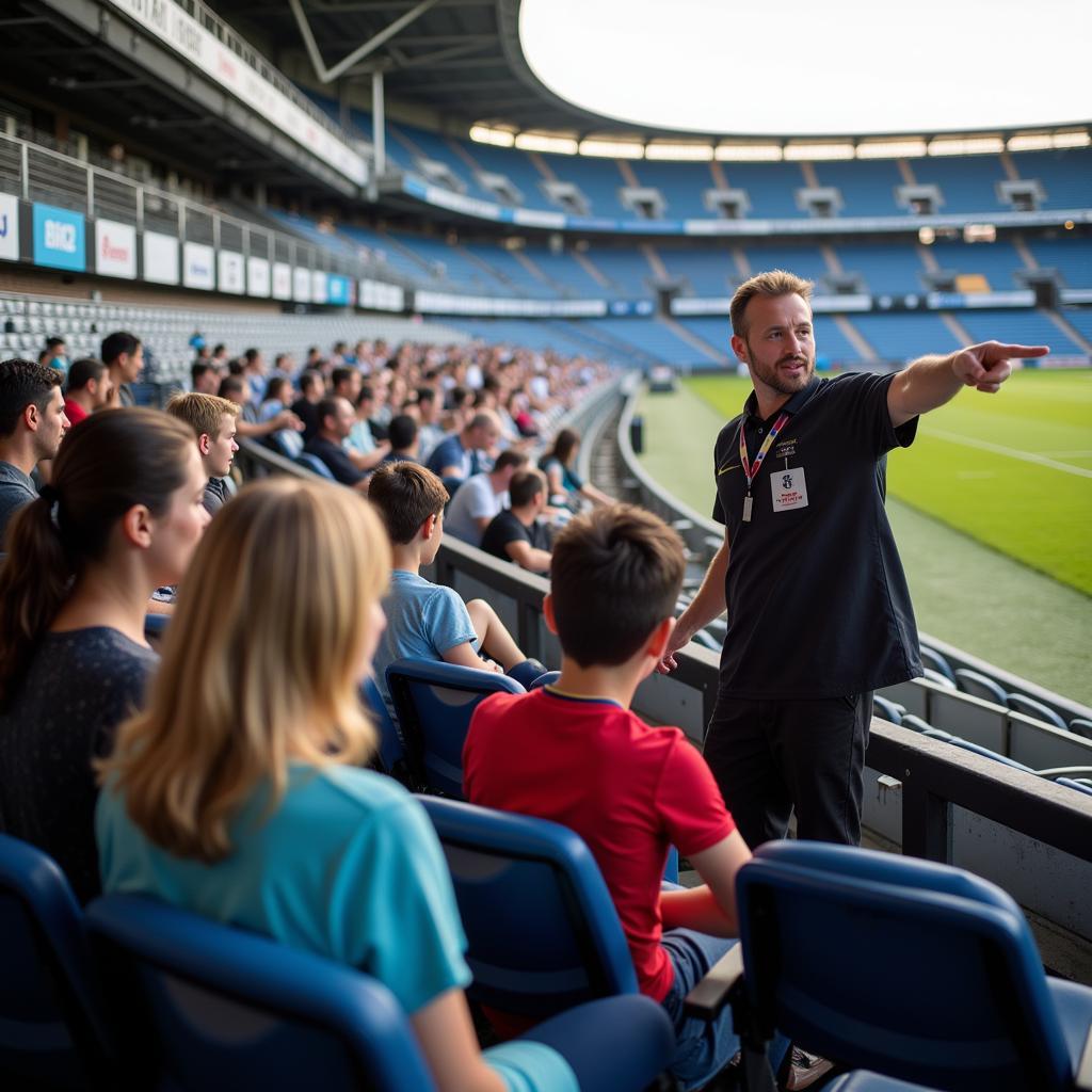 Stadium Usher Guiding Fans