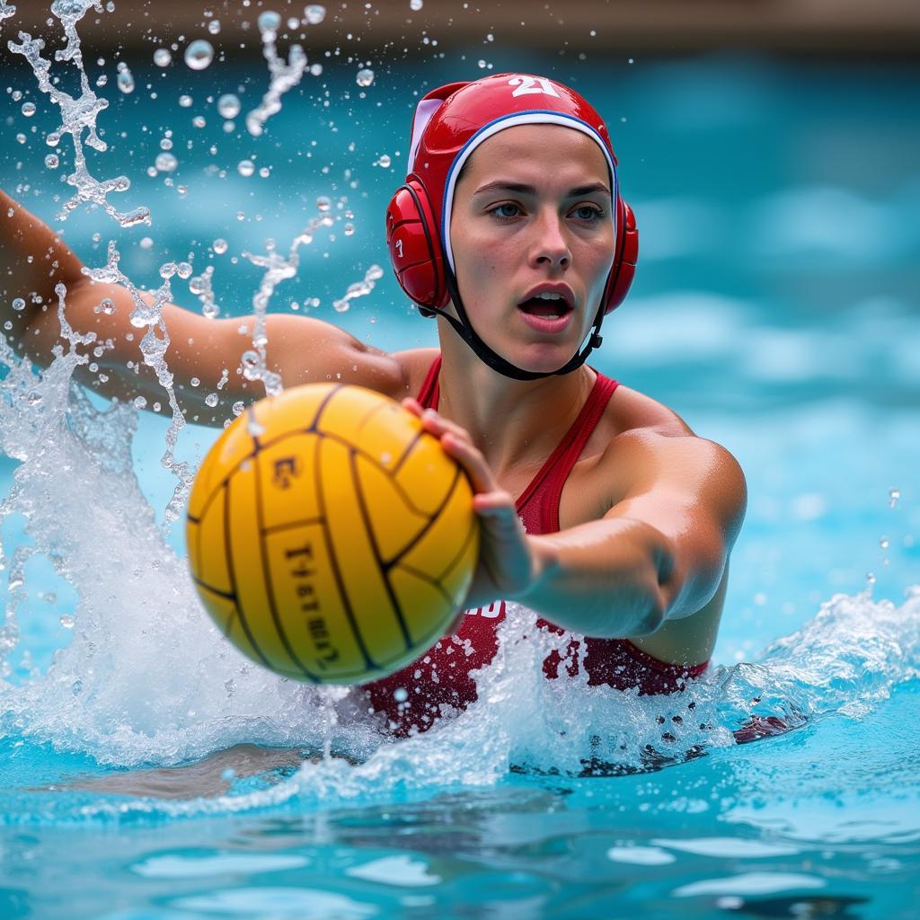 Stanford Club Water Polo player training