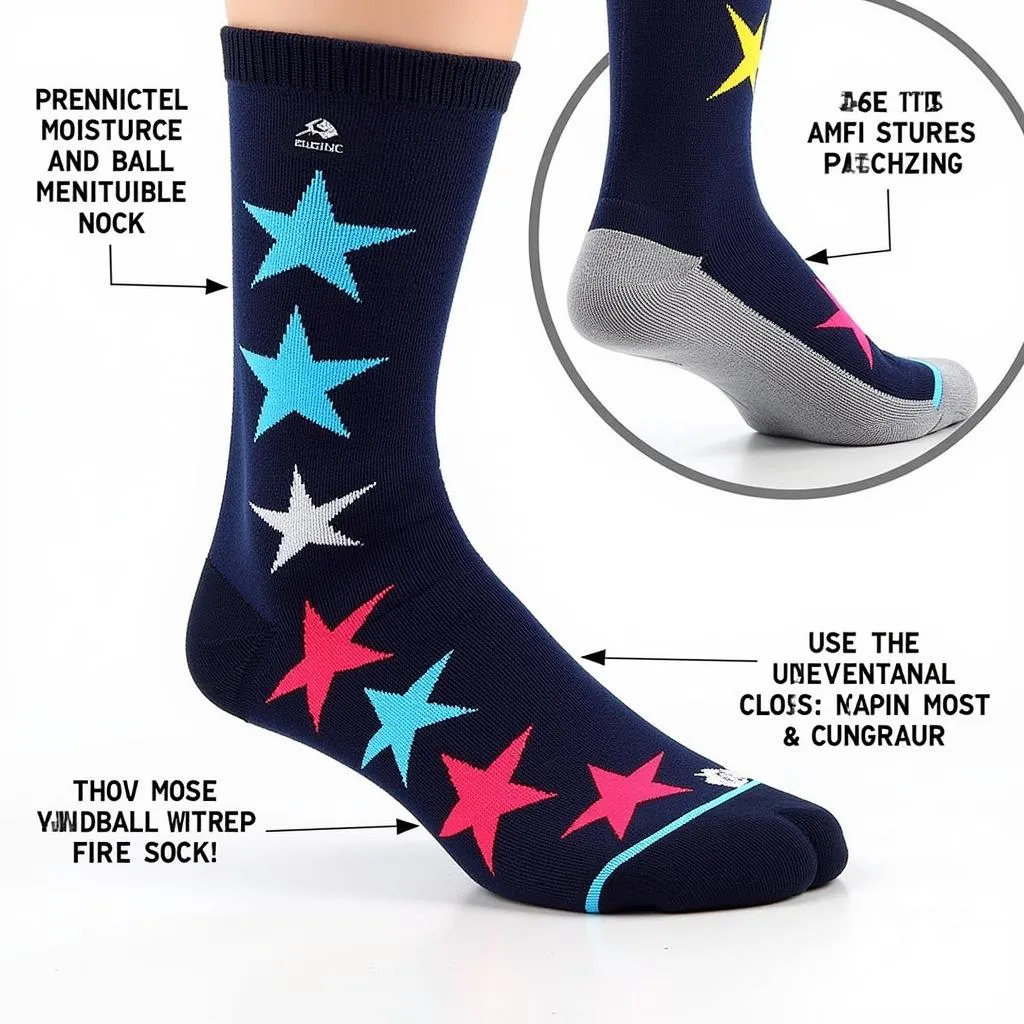 Star Softball Socks Design