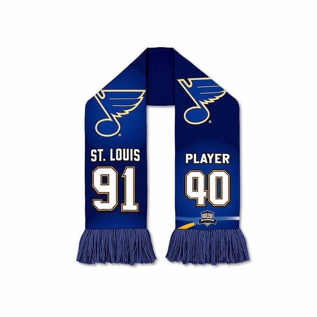 Bold St. Louis Blues Scarf with Player Name and Number