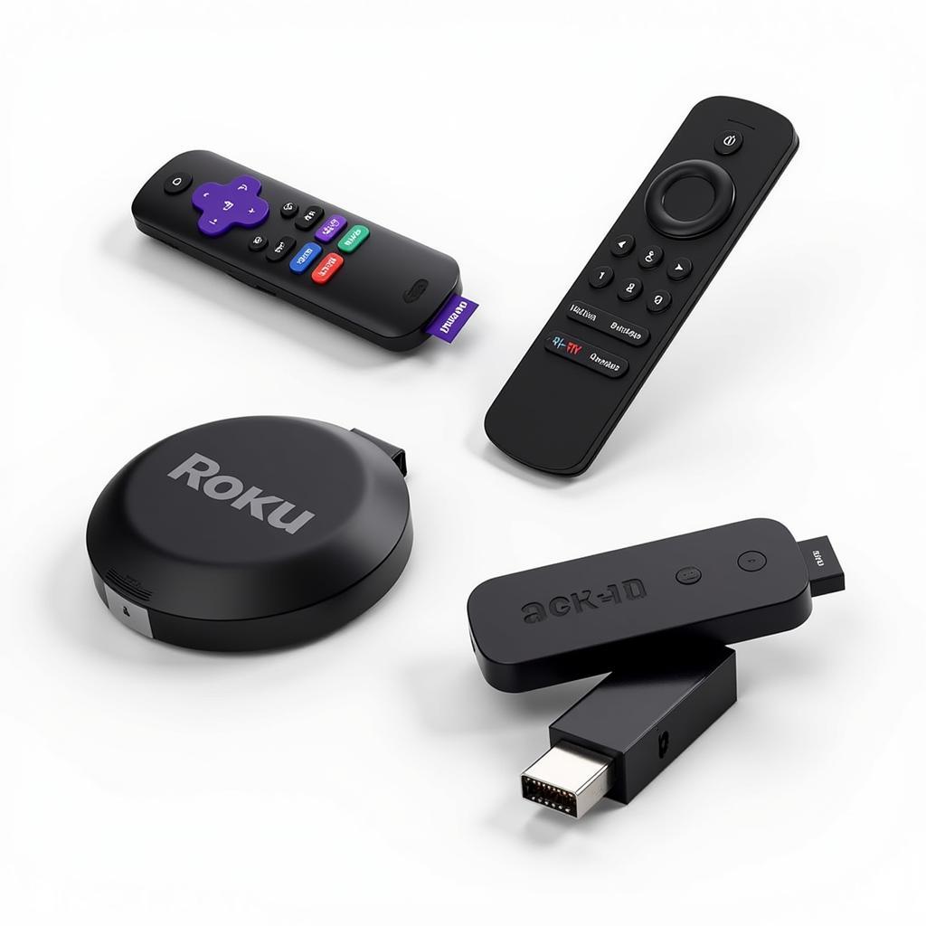 Various streaming devices and remote controls