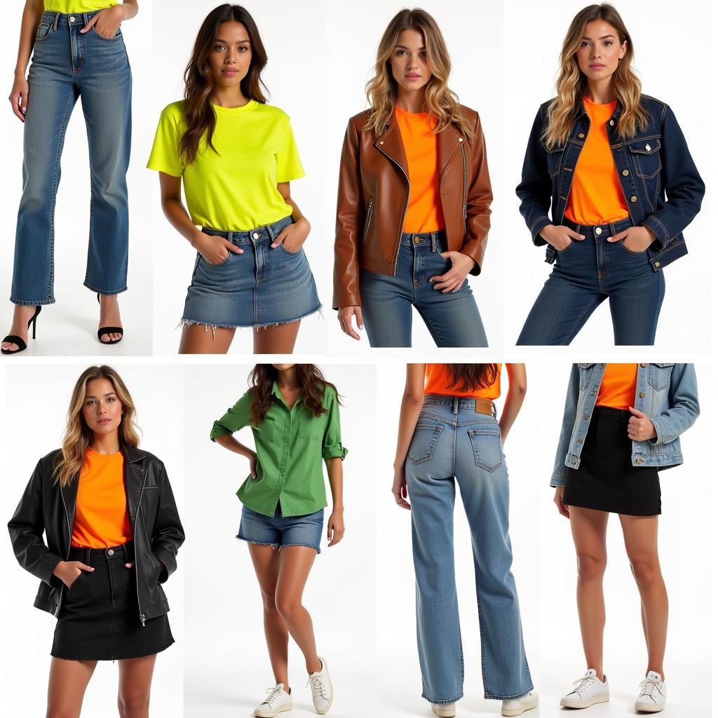 Styling ideas for 90s neon shirts