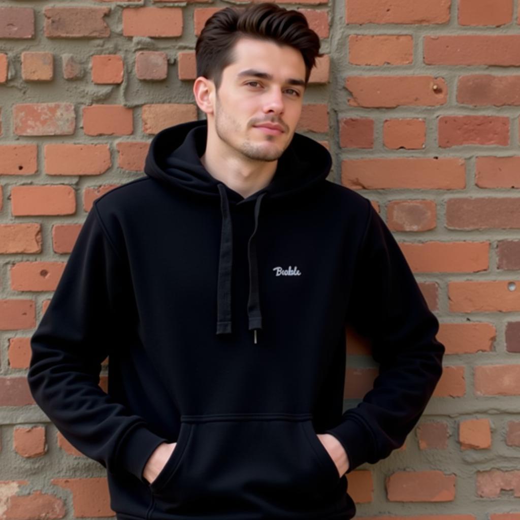 Man sporting a stylish polish hoodie