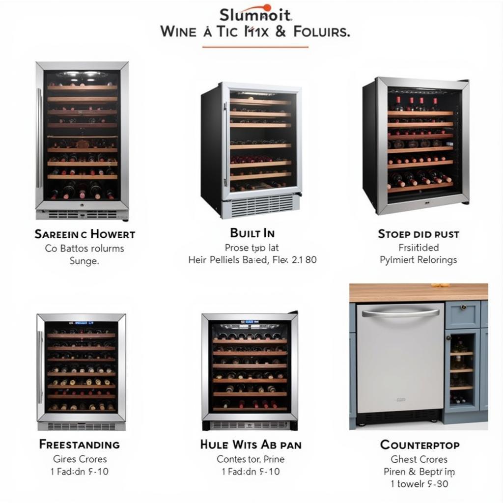 Different types of summit wine and beverage coolers