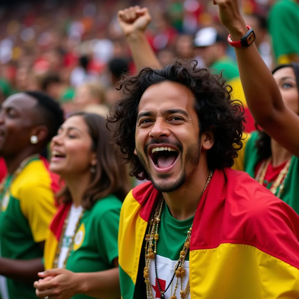 Surinamese Fans Celebrating Victory