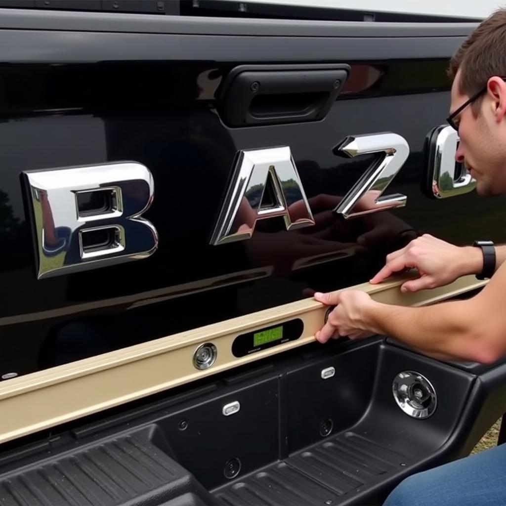 Installing Tailgate Letters on a Pickup Truck