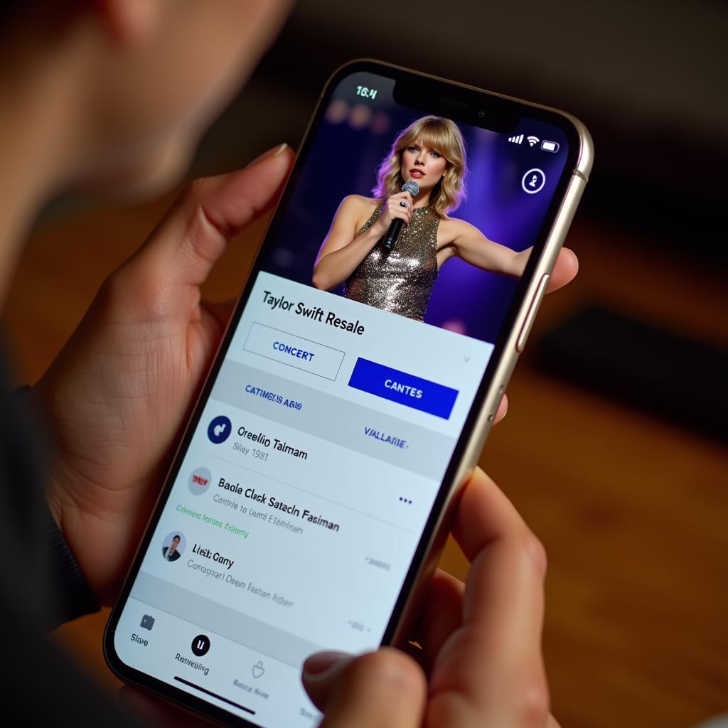 Fans seeking Taylor Swift concert tickets on a mobile app