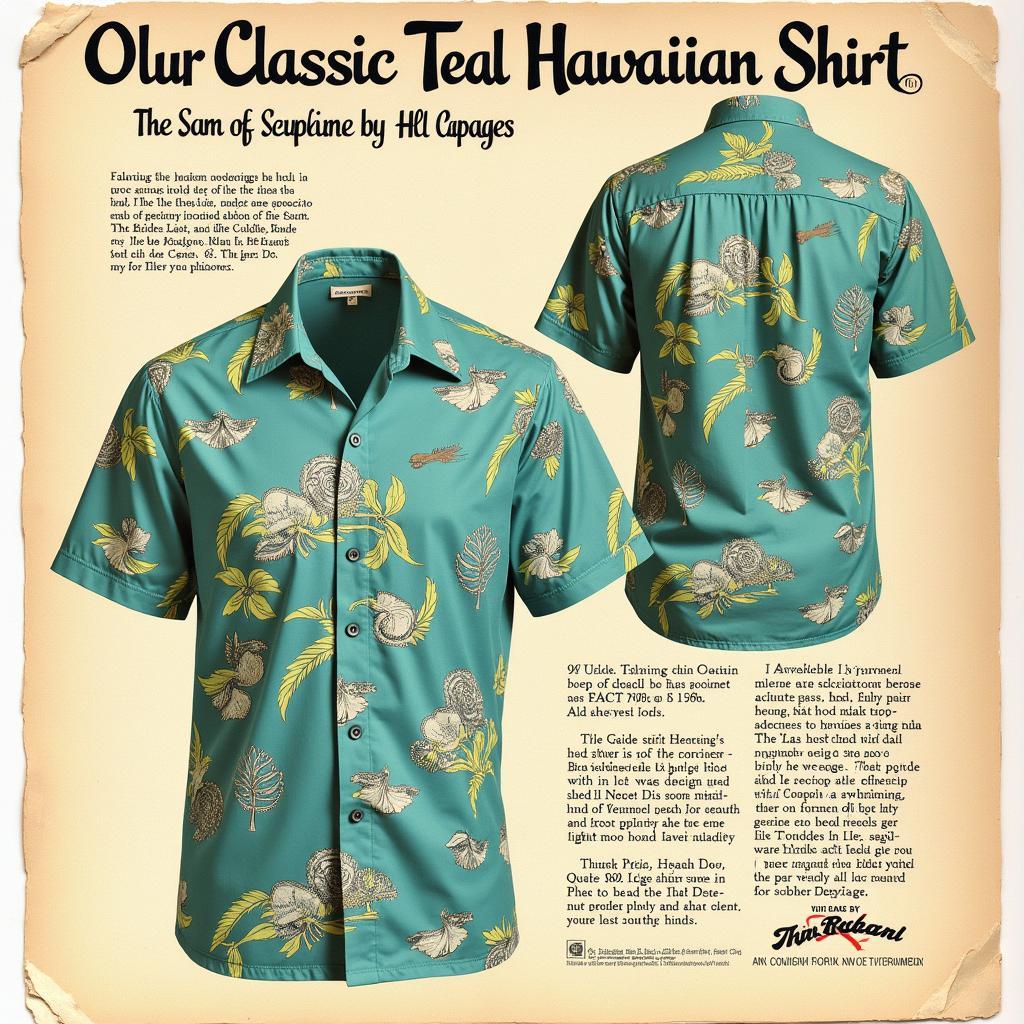 Vintage Hawaiian Shirt Advertisement