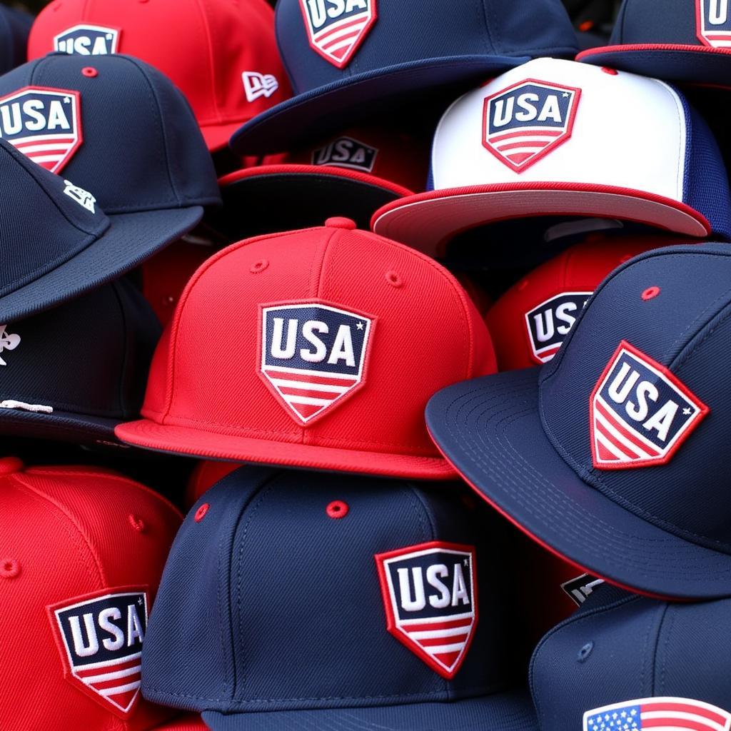 World Baseball Classic Team USA hats in various styles